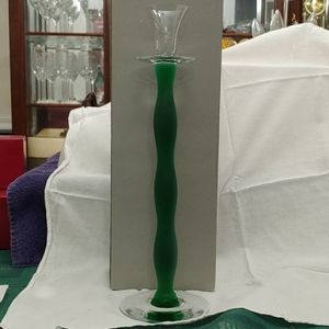 Orrefors Celeste Green Candlestick
